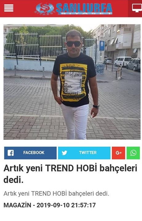 Avşar: artık trend hobi bahçeleri