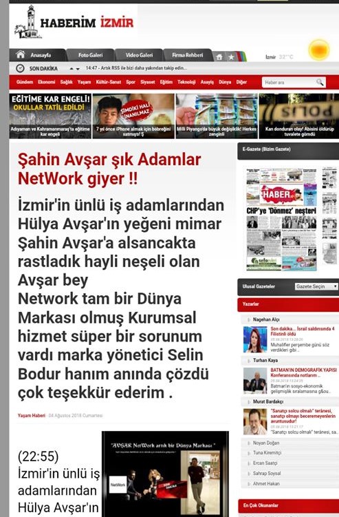 Şahin Avşar şık adamlar netWork giyer